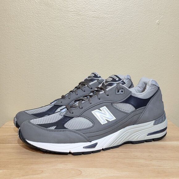New Balance 991 Made in UK Castlerock Grey Navy M991GNS Men\'s Size 13 MiUK main image 4